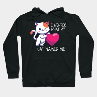 Cute Cat - I Wonder What my cat named me Hoodie